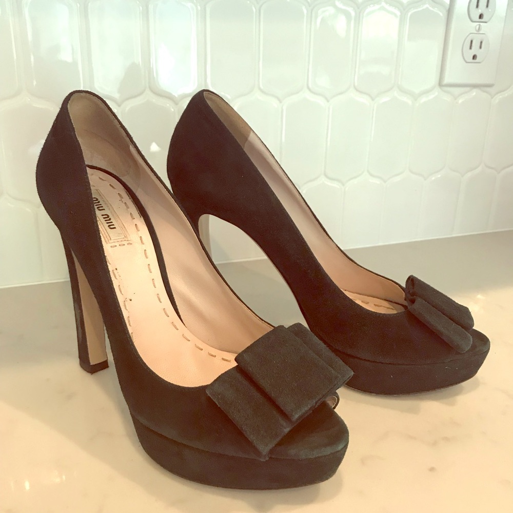 Miu Miu by PRADA Green Platform Heels 39.5